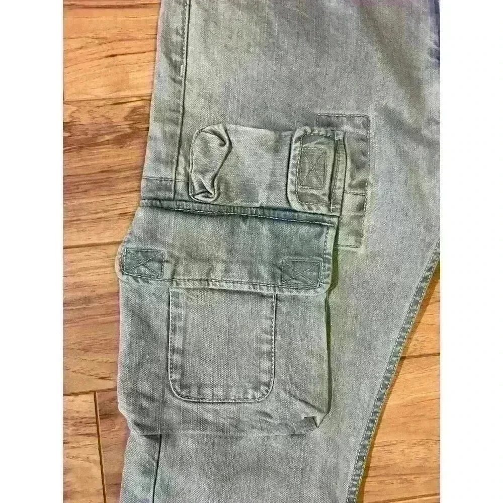 BDG Urban Outfitters Skinny Stretch Cargo Pants Light Wash Mens 30x30 - Picture 3 of 5